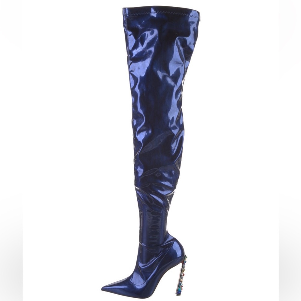 Christian Louboutin x Marvel thigh high boots